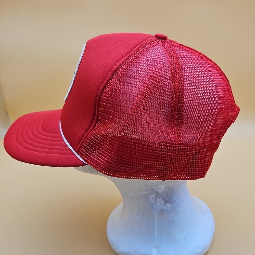 Vintage Trucker Hat Cap Performance Products Fel-Pro Red White Mesh Snapback - Picture 4 of 8